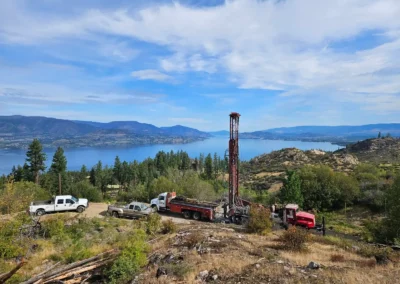 Cyclone Drilling Equipment above lake